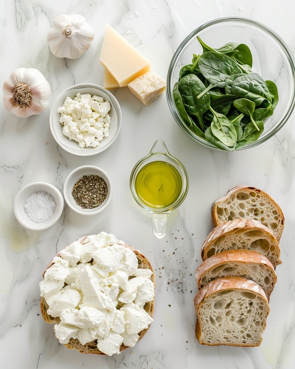 Single white plate featuring one thick grilled sandwich half filled with melted cheese and vibrant sautéed spinach, close-up angled shot showcasing the crispy golden-brown toasted bread exterior and the creamy, textured interior with visible leafy greens, small sprigs of fresh herbs scattered lightly on top and around the plate, natural light highlighting the contrast of crispy crust and gooey filling, styled on white marble surface, intimate plated serving photo taken with an iphone --ar 4:5 --v 7