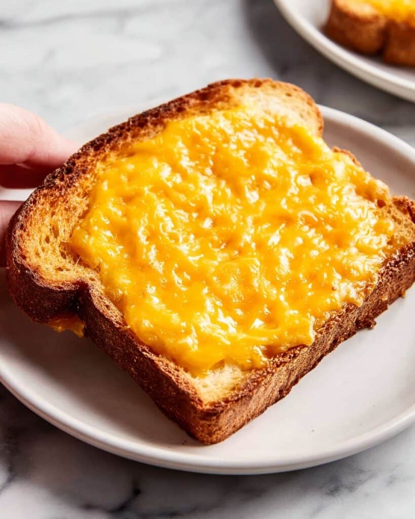 Easy Cheese Toast with Raspberry Preserves Recipe