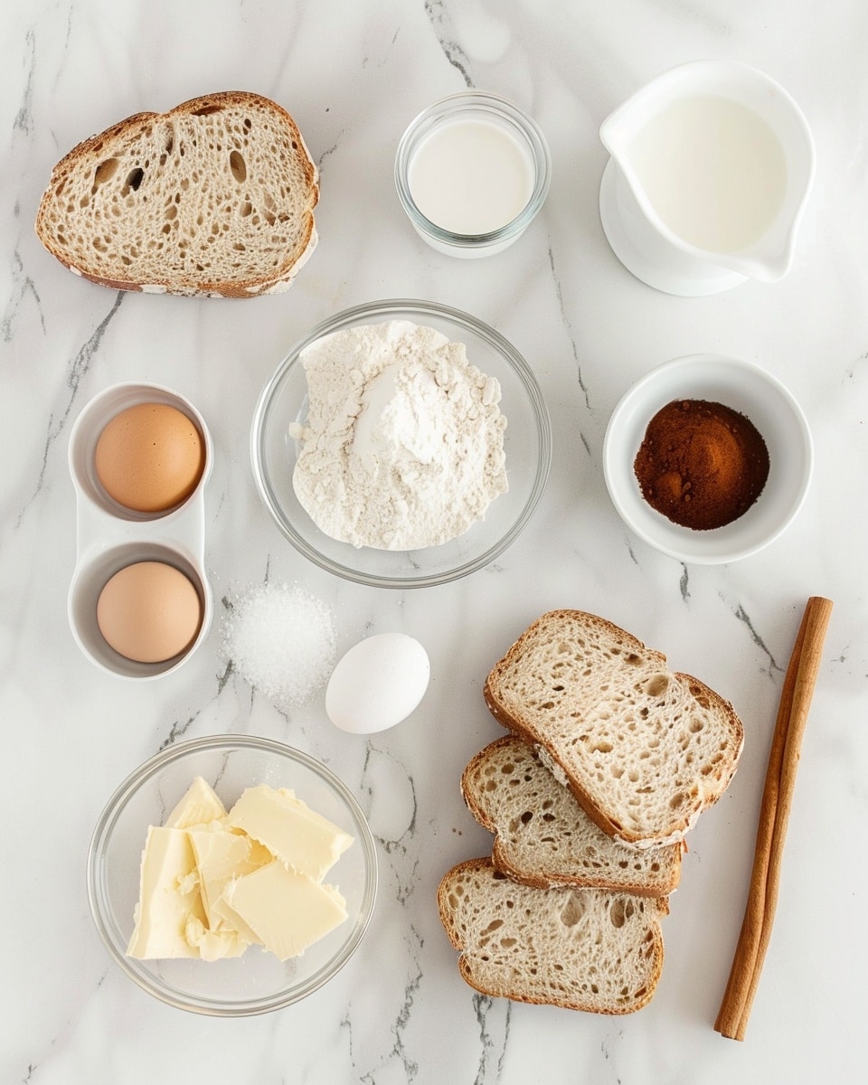 Single white plate featuring one thick, golden-brown slice of French toast stacked and topped with a melting pat of butter, amber maple syrup artistically drizzled over the slice, highlighting the soft, fluffy interior and slightly crisp edges, close-up angled shot displaying texture and warmth, rim of plate rustic with dark speckles, set on a white marble surface with natural lighting, styled like a cozy breakfast food blog presentation, photo taken with an iphone --ar 4:5 --v 7