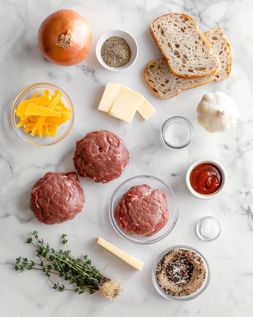 Single white plate featuring one grilled cheese and ground beef sandwich half, angled close-up view highlighting the golden, crispy toasted bread exterior, rich melted cheddar oozing between layers, and seasoned ground beef filling with visible texture and juiciness, steam subtly rising, set against a white marble background with natural lighting, styled as a ready-to-eat serving from a food blog, photo taken with an iphone --ar 4:5 --v 7