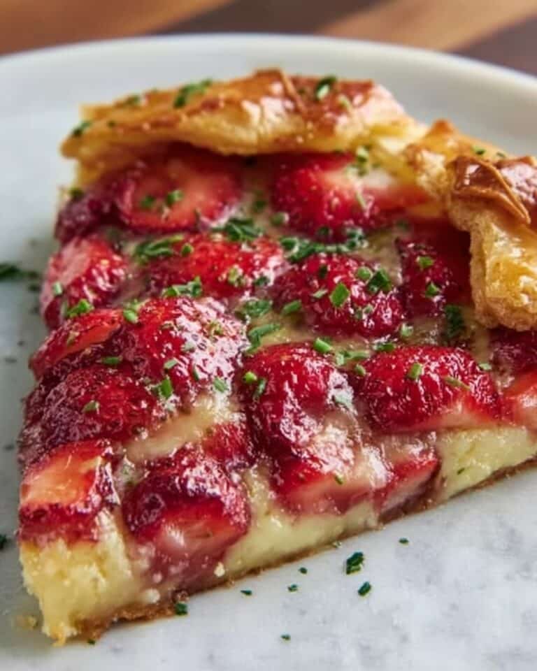 Rustic Strawberry Basil Galette with Honey Butter Glaze Recipe