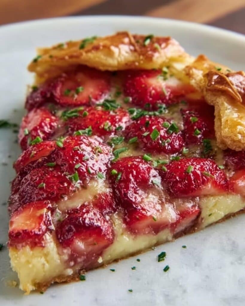 Rustic Strawberry Basil Galette with Honey Butter Glaze Recipe