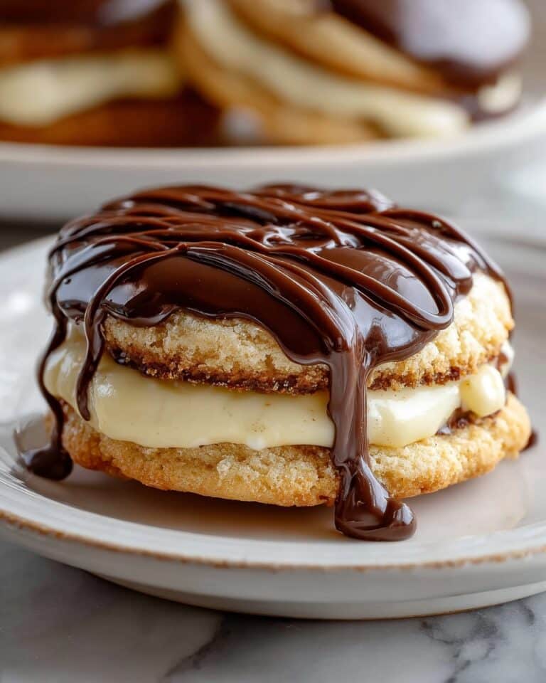 Boston Cream Pie Cookies (Cream-Filled Dessert) Recipe