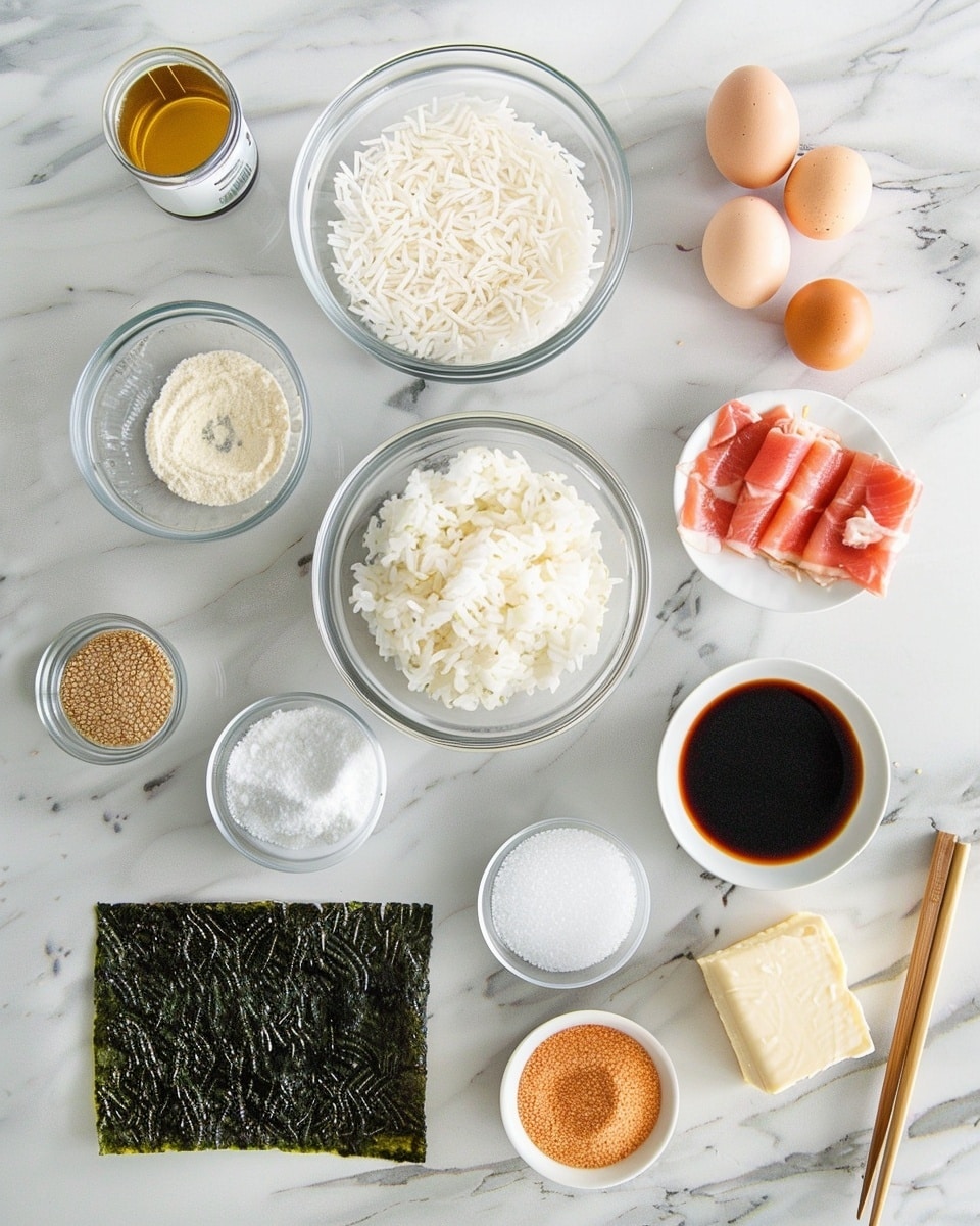 Single white plate with one neatly arranged portion of Spam musubi, showcasing a thick slice of seared Spam nestled on top of a compact block of white sushi rice, wrapped tightly with a strip of glossy black nori seaweed, close-up angle emphasizing the texture contrast between the soft rice, crisp seaweed, and slightly caramelized Spam edges, placed on a white marble surface, natural lighting highlighting the glossy sheen and layers, styled as an individual serving from a food blog, photo taken with an iphone --ar 4:5 --v 7