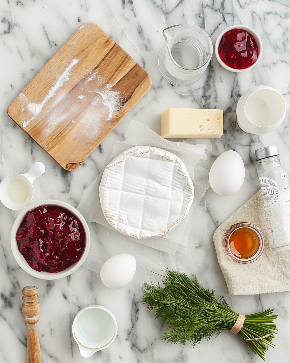 Single white plate featuring a golden-brown puff pastry galette with a wedge sliced out, revealing the flaky layers and rich dark berry filling inside, surrounded by fresh raspberries and thinly sliced red apple arranged elegantly on the plate, natural lighting emphasizes the crisp texture and vibrant colors, styled on a white marble surface, intimate close-up food blog style photo taken with an iphone --ar 4:5 --v 7