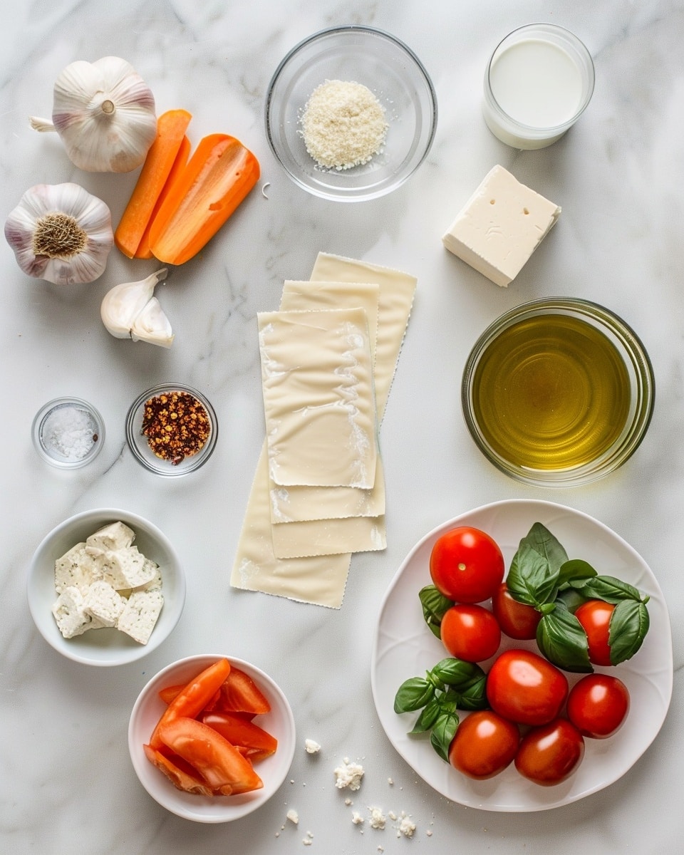 Single white bowl containing a close-up portion of orzo pasta salad with visible layers of tender orzo grains, chickpeas, roasted cherry tomatoes, and toasted pine nuts, garnished with a fresh basil leaf on top, natural light highlighting the vibrant colors and textures, placed on a white marble surface, styled for a food blog, intimate plated serving photo taken with an iphone --ar 4:5 --v 7