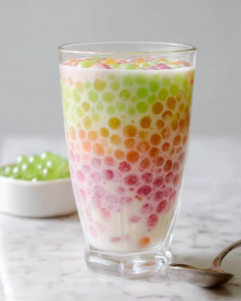 Quick & Easy Rose Pandan Coconut Sago Recipe