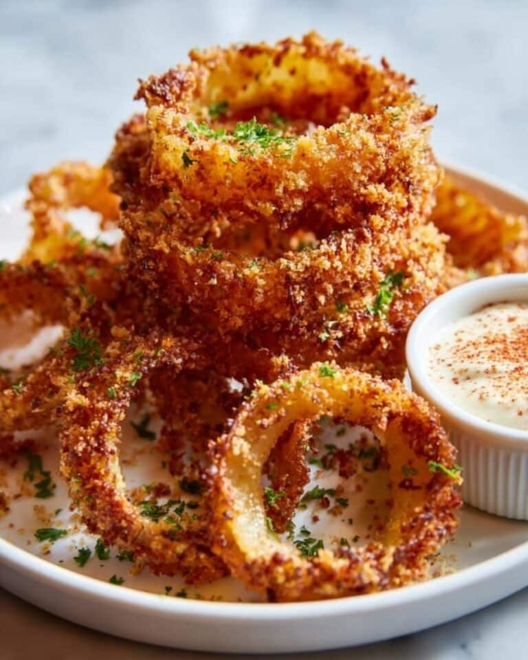 Viral High-Protein Keto Onion Rings Hack (No Breadcrumbs, No Frying!) Recipe
