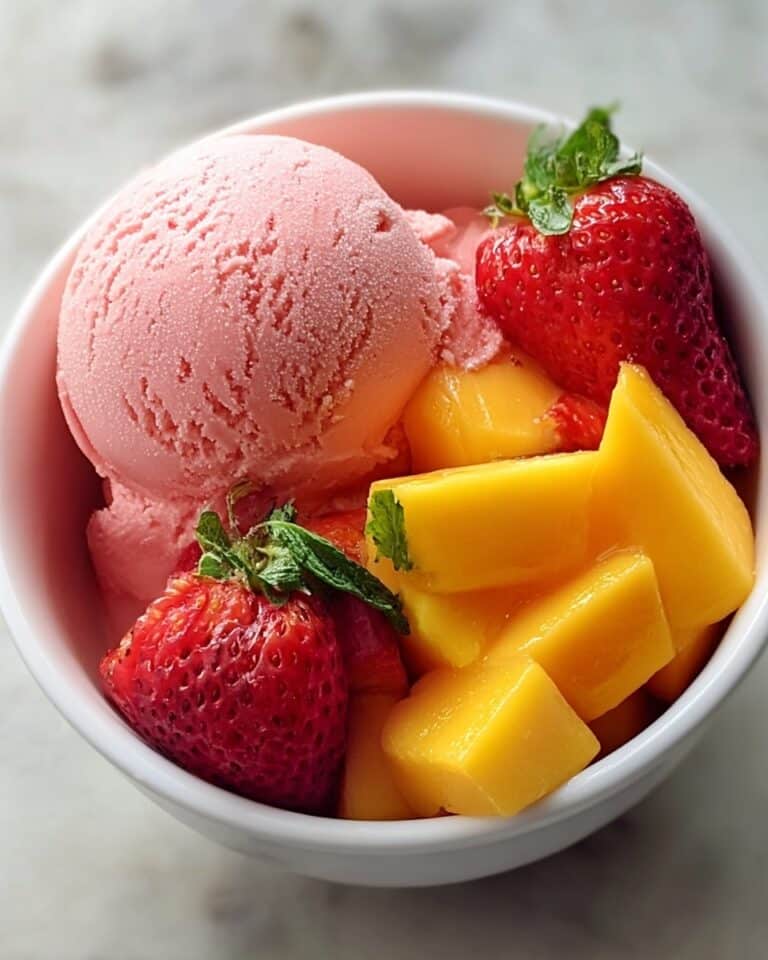 Mango Strawberry Sorbet Bliss – Pure Vegan Summer Delight Recipe