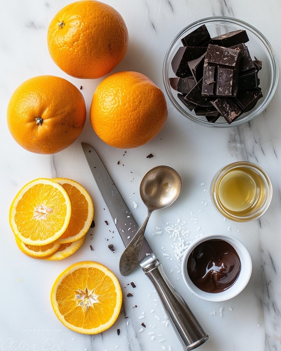 Single white plate featuring one serving of chocolate-dipped orange slices arranged in a neat row, with the glossy dark chocolate coating visibly sprinkled with delicate flakes of sea salt, the juicy vibrant orange flesh contrasting vividly with the rich chocolate exterior, close-up angled shot revealing the texture of the citrus segments and the smooth chocolate, natural lighting highlighting the freshness and indulgence, placed on a white marble surface, intimate plated serving photo taken with an iphone --ar 4:5 --v 7