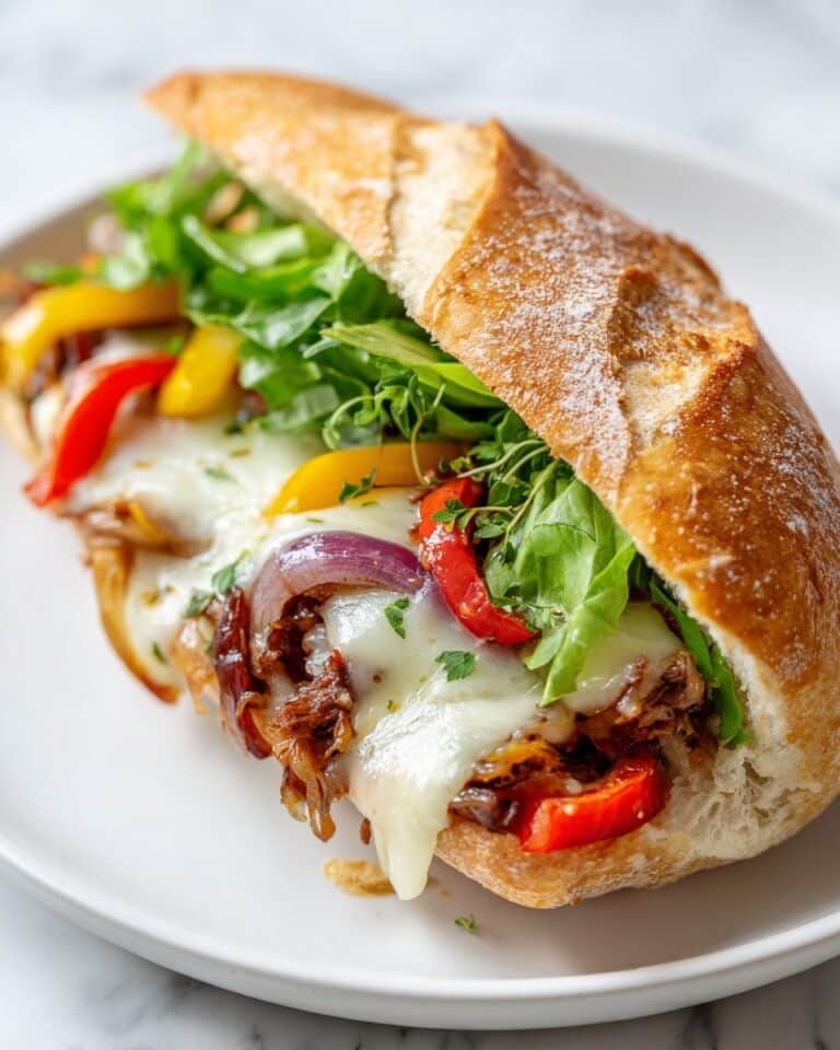 Loaded Cheesesteak Ciabatta Sandwich Recipe