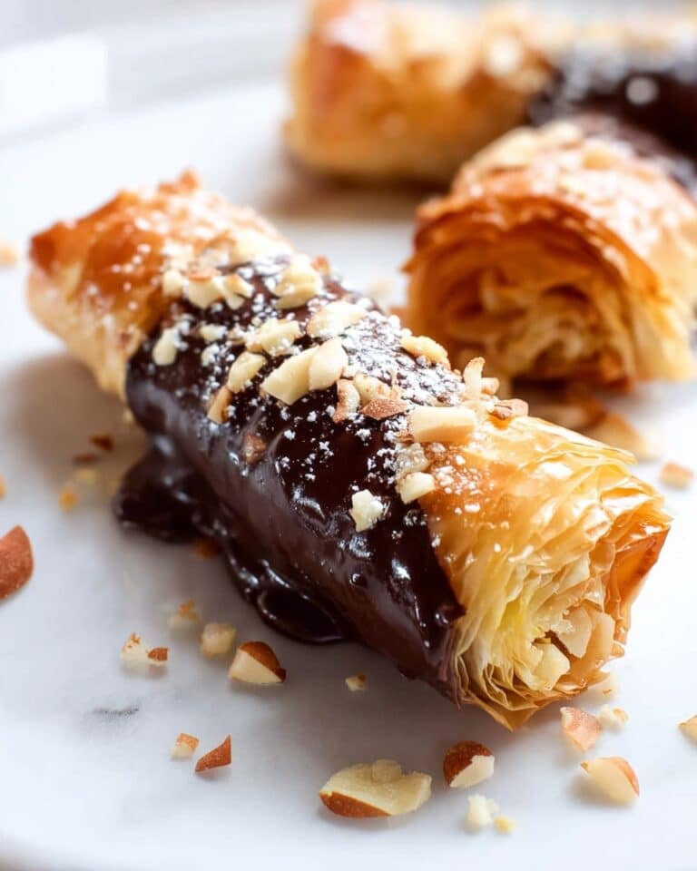 Chocolate-Dipped Mini Baklava Rolls Recipe