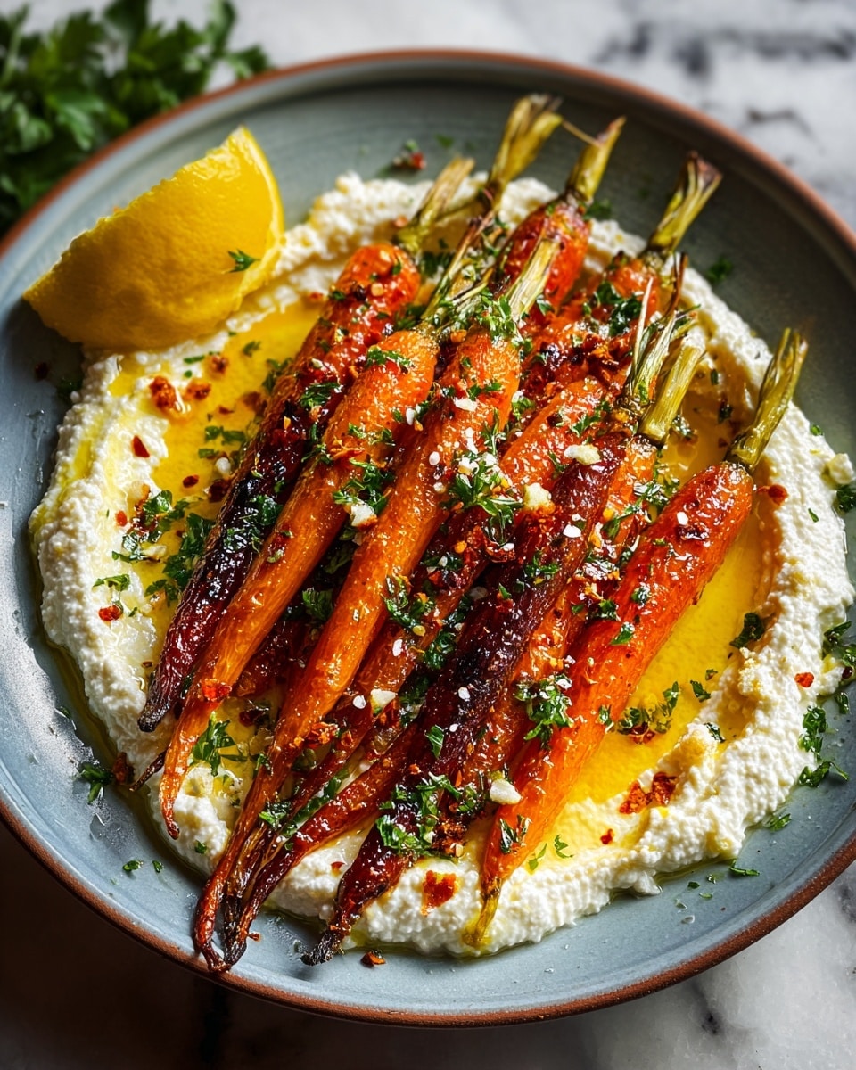 Roasted Carrots with Whipped Ricotta and Hot Honey Recipe