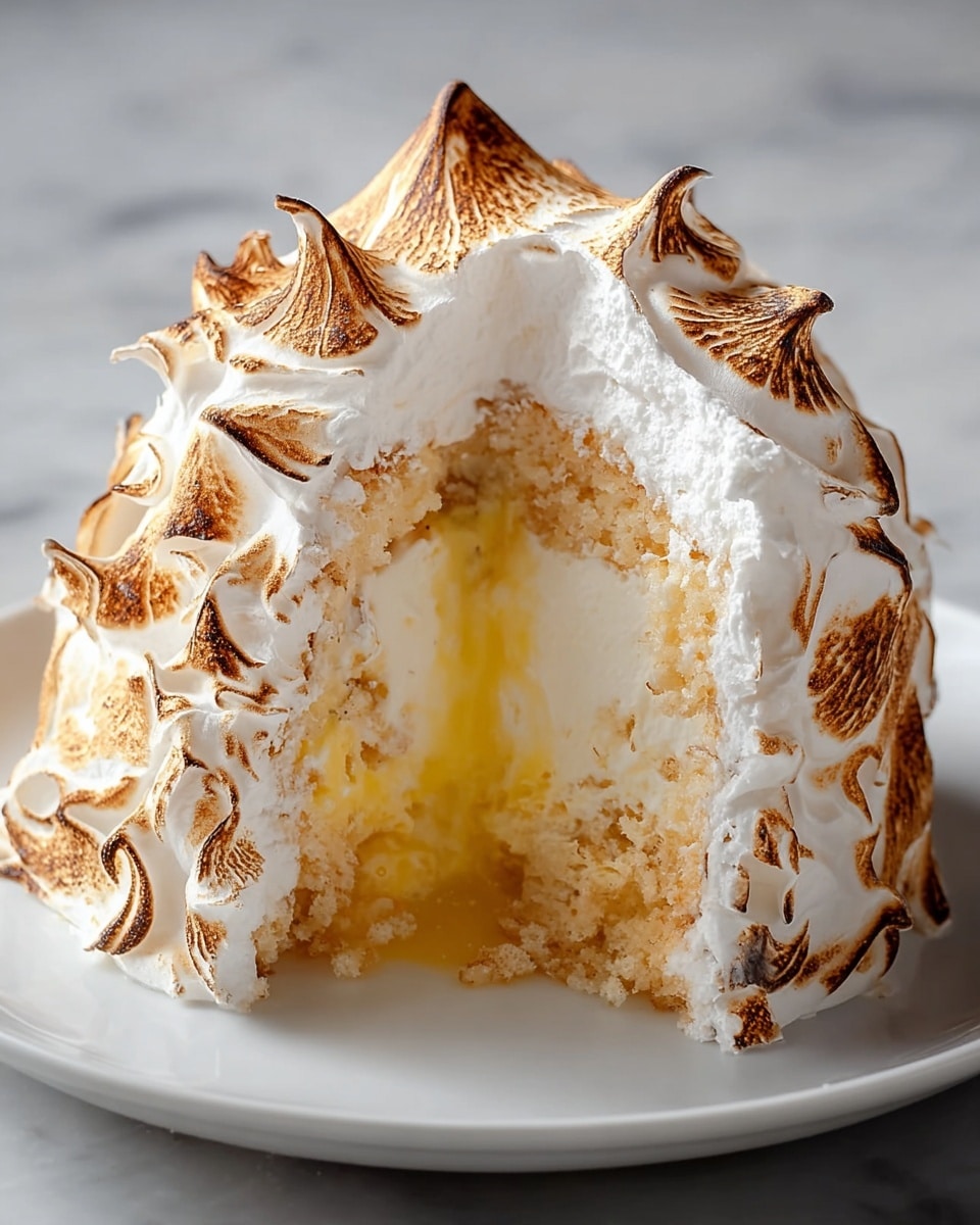 Tropical Mango Vegan Baked Alaska with Coconut Ice Cream Recipe