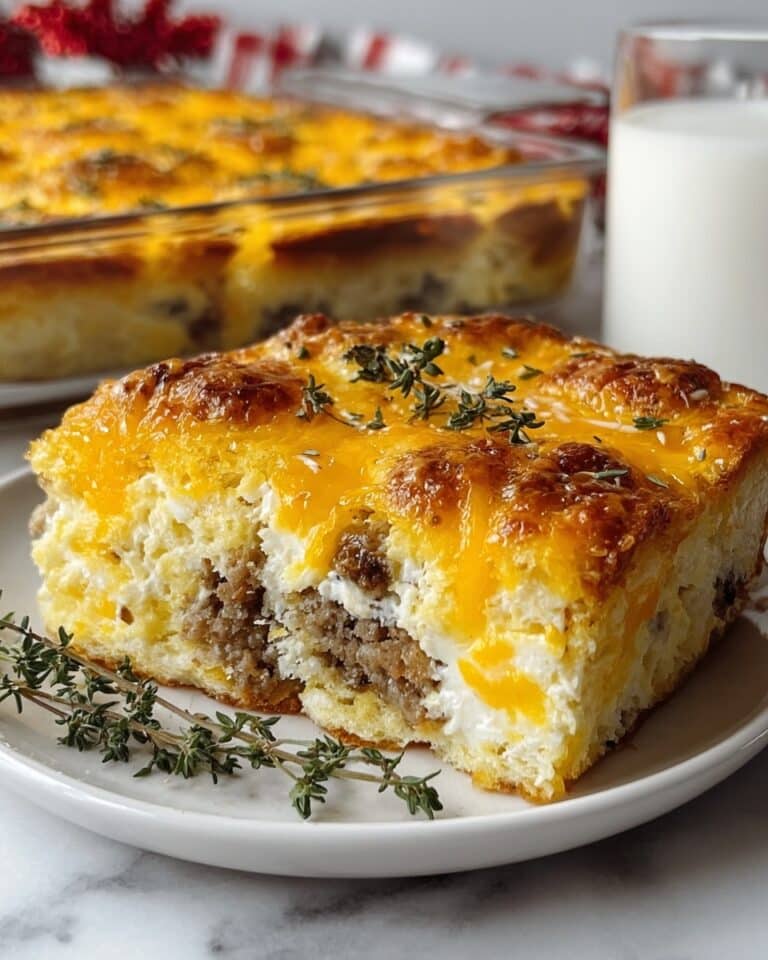 Biscuits and Gravy Hashbrown Breakfast Casserole Recipe