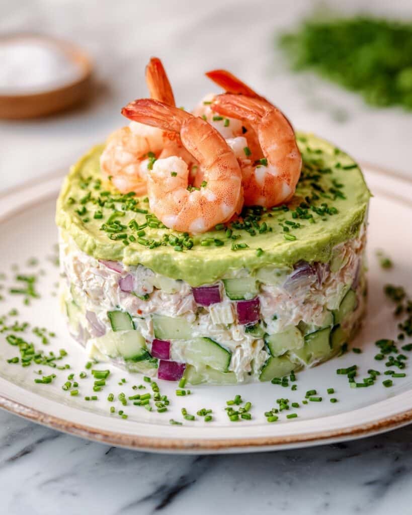 Creamy Shrimp and Avocado Stack with Lime Recipe