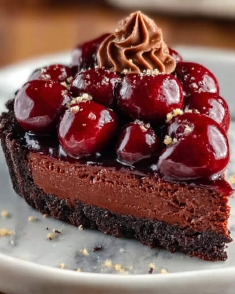 Decadent Black Cherry Dark Chocolate Tart with Whipped Ganache Recipe
