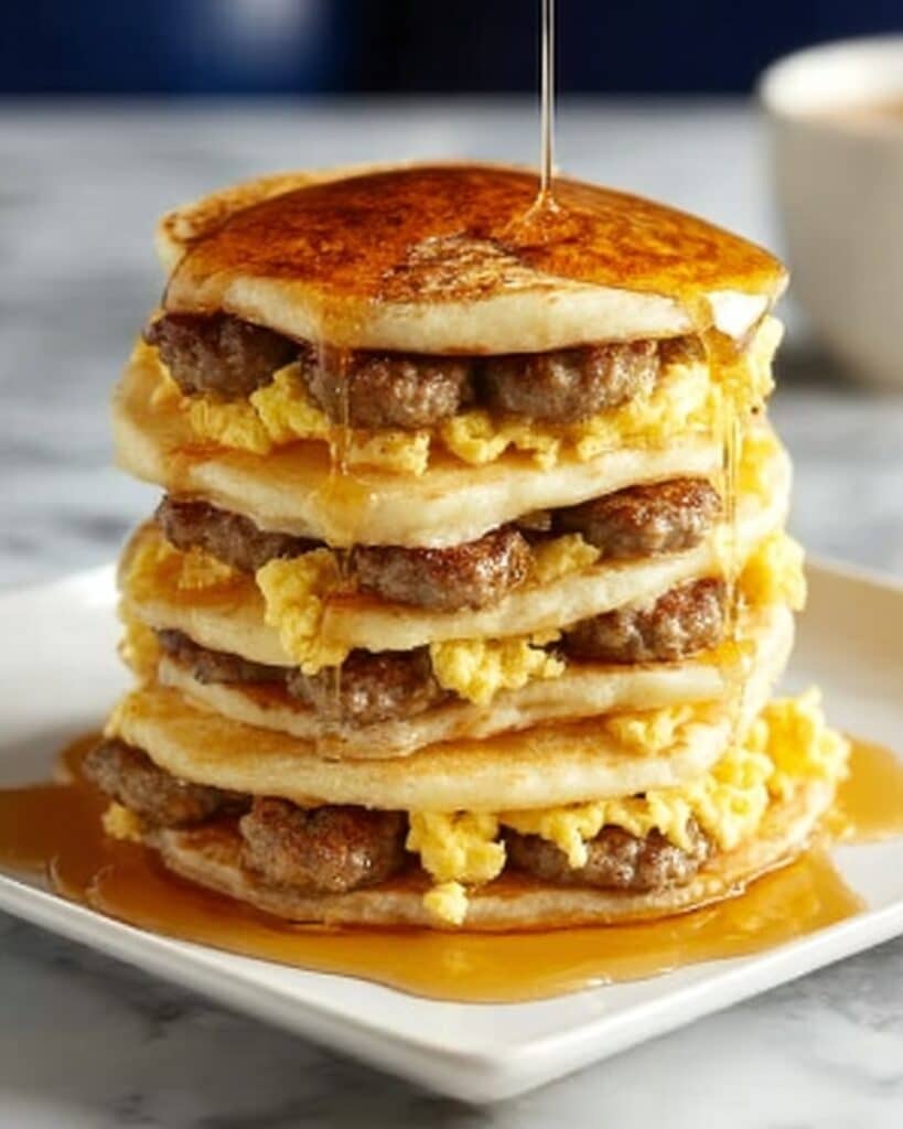 Pancake Sausage & Egg Sliders Recipe