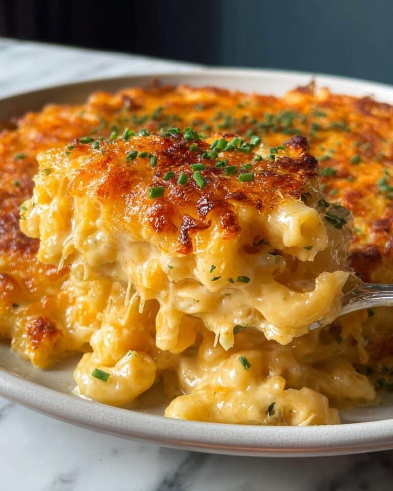 Melty Three-Cheese Baked Mac & Cheese Recipe