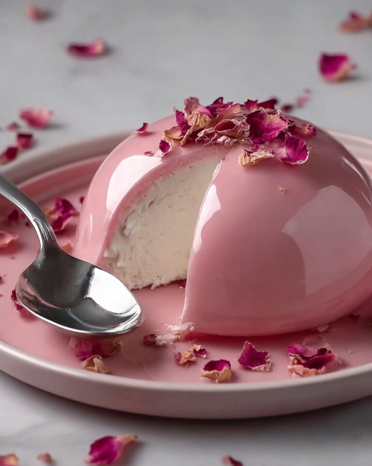 Crack-Open Rose Mirror Cheesecake Domes Recipe