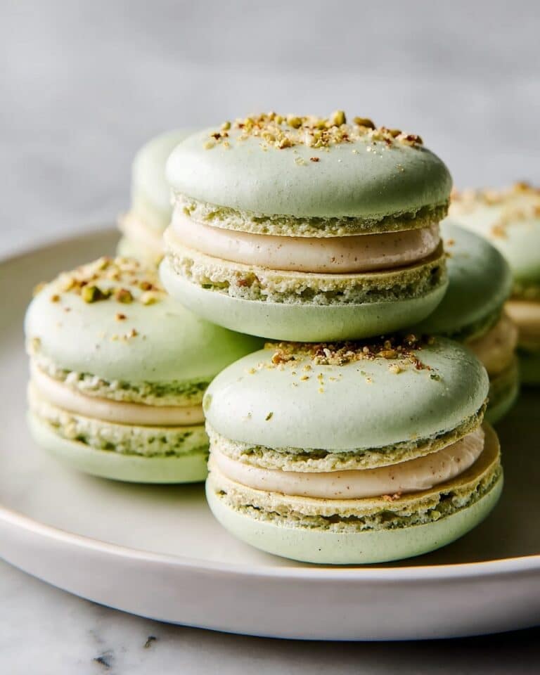 Pistachio Vegan Macarons with Lemon Zest Filling Recipe