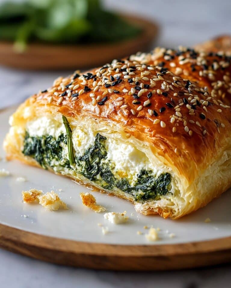 Golden Puff Pastry Spinach & Feta Pie Recipe