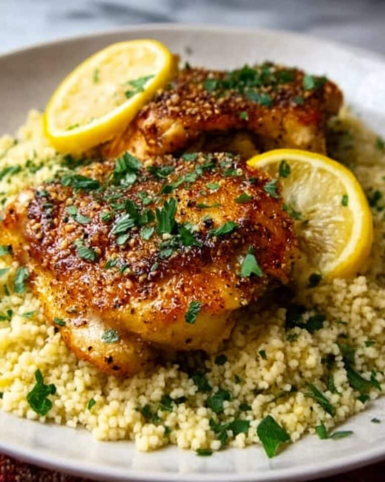 Lemon Parmesan Chicken with Couscous Recipe