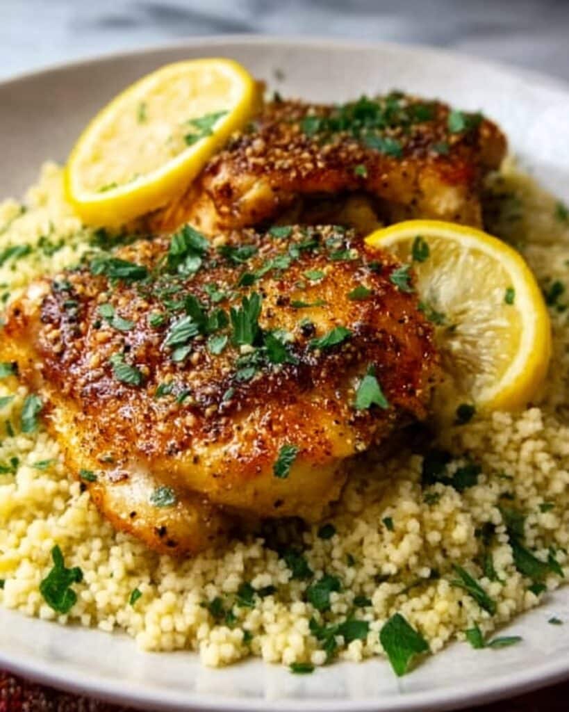 Lemon Parmesan Chicken with Couscous Recipe