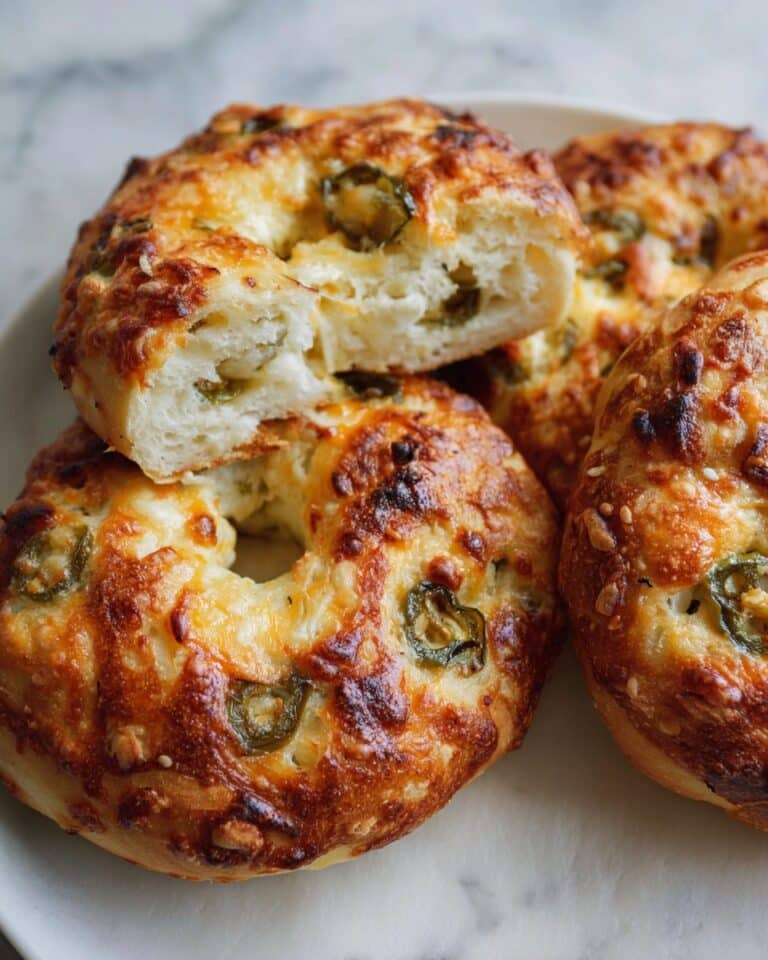 Jalapeno Cheddar Greek Yogurt Bagels Recipe