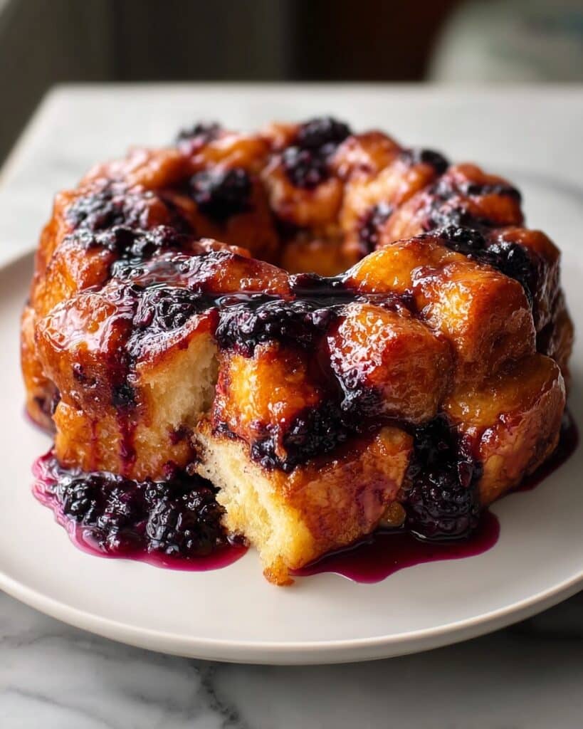 Lemon Blueberry Vegan Monkey Bread with Coconut Cream Recipe